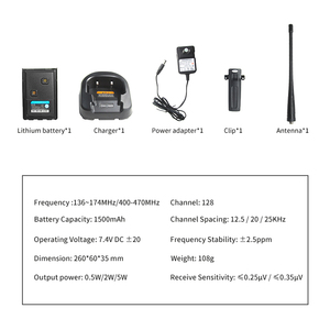 راديو Ecome 2 طريقة 5 واط طويل المدى احترافي مقاوم للماء 2 Walkie Talkie - Product Image 6