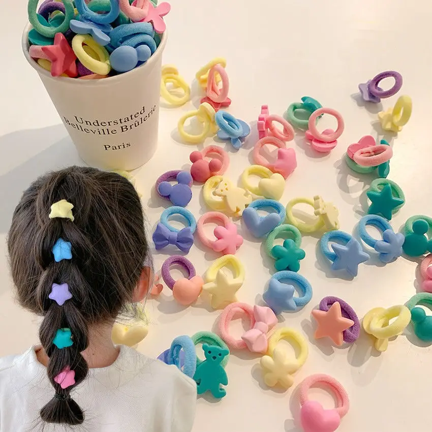 Penjualan terlaris anak-anak Mini rambut karet gelang karet karet lucu ikat rambut Set aksesoris anak-anak