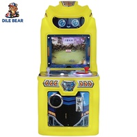 Máquina de Juegos Arcade para Niños, Máquina de Carreras de Motos con Diseño de Robot, Funciona con Monedas, Pantalla LCD Interactiva, Área de Juegos para Niños