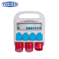 Boîtier de prise étanche industriel TOMZN pour maintenance, alimentation temporaire, interrupteur de construction, extérieur, portable, personnalisable AC400V 32A