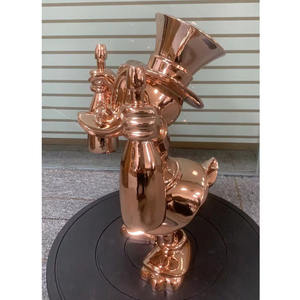 卸売カスタムダック彫刻電気メッキファイバーグラスダック彫刻 - Product Image 5