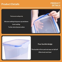 Boîte de conservation alimentaire isolée en plastique PP de qualité alimentaire, transparente, pour réfrigérateur et congélateur, organisateur de rangement pour cuisine et épices