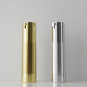 Emballage cosmétique personnalisé brillant Rose or argent vide en plastique 10ml 15ml 20ml 30ml électroplaqué Uv bec pompe Airless bouteille - Product Image 2