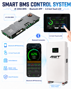 Paquete de Baterías de Litio LiFePO4 Híbridas de 48V, 5kWh, <span class=keywords><strong>10kWh</strong></span>, 16kWh, 32kWh, Caja DIY con BMS JK, Estación de Energía Solar, Sistema de Almacenamiento de Energía para el Hogar - Product Image 4
