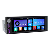 Autoradio Android 6.86 pouces avec écran tactile, lecteur Carplay MP5 pour BT USB FM AUX, multimédia vidéo avec bouton, 1Din