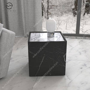 Table basse en marbre de luxe moderne personnalisée en chêne durable Mobilier d'appoint de style ferme pour l'entrée du salon - Product Image 3