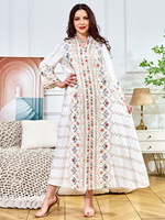 Abaya pour femmes 2026, robe musulmane, impression numérique, strass, perles, kaftan marocain, vêtements islamiques, abaya pour femmes