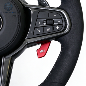 Volant en fibre de carbone pour BMW CS Série G F30 G07 G20 G22 G23 G26 G80 G81 G30 G32 G34 G36 G80 G84 F90 M3 M4 M5 M Sport - Product Image 4