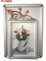 Cadre à pression pour affiche en aluminium, couleurs argent, or, rouge, blanc et noir