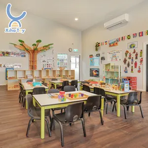Xiha Vườn Ươm lớp học đồ nội thất đặt bé Montessori mầm non gỗ nội thất giáo dục Chăm sóc ban ngày trang trí nội thất cubby