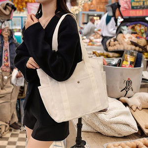 Bolsa de Lona Promocional con Impresión Personalizada, Bolsa de Compras Reutilizable para Supermercado, Ferias Comerciales y Venta al por Menor - Product Image 3