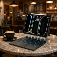 Nouveau clavier sans fil léger compatible avec iPad Pro 11" M5/M4, avec support pour stylet et pavé tactile