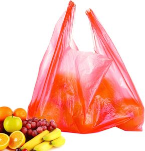 Sacs de courses en plastique LDPE HDPE, résistants, durables, étanches, impression personnalisée acceptée, poignée longue. - Product Image 4
