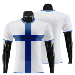 เสื้อฟุตบอลของผู้ชายเสื้อฟุตบอลแบบแห้งเร็วสำหรับ WO-X1291ของผู้ชายเสื้อฟุตบอลผ้าโพลีเอสเตอร์พิมพ์ซับลิเมชันสำหรับการฝึกกีฬา
