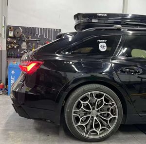 Runde pour Audi <span class=keywords><strong>A6</strong></span> Allroad <span class=keywords><strong>A6</strong></span> Avant mise à niveau RS6 Kit de carrosserie de haut rang calandre de pare-chocs avant embouts d'échappement de pare-chocs arrière pièces automobiles - Product Image 2