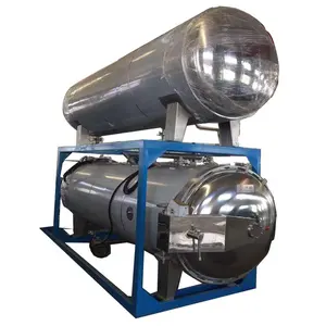 Cam şişe sekiz-jeweled congee sterilizasyon tankı Sardines buhar imbik için yüksek verimli yüksek sıcaklık döner sterilizatör