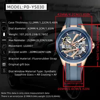 Montre Homme PAGANI DESIGN Hollow 2026 de Luxe à Tourbillon Mécanique Automatique YS030 Saphir Étanche Lumineuse