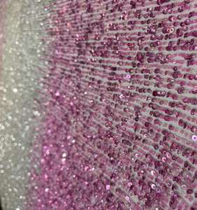 Tissu en dentelle perlée glamour avec un travail manuel délicat, parfait pour le style Lehenga et la mode ethnique - Product Image 3