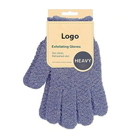 Oferta Especial KAMI BG-001 Guantes Exfoliantes Ovalados Cómodos para Baño y Ducha, de Nailon y Poliéster, Diseño Simple