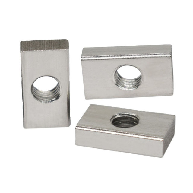 Brass Stainless Steel Rectangular Square Right Angle Slider Nut ISO Standard Class 6 CNC Machined Broaching Accessory Plain