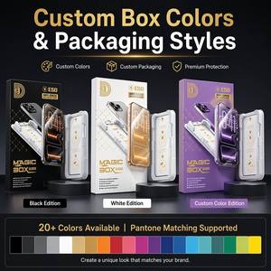 กล่องมายากลอุปกรณ์ป้องกันฝุ่นหน้าจอสำหรับ <span class=keywords><strong>iPhone</strong></span> 15 17 18 PRO MAX 9H ฟิล์มกระจกนิรภัยพร้อมอุปกรณ์ง่าย - Product Image 6