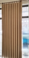 Rideaux occultants à plis froncés/plis en S en tissu chenille doux double face, à taux d'occultation élevé, pour usage domestique et hôtelier