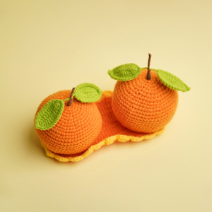 Objeto Decorativo de Fruta Tejido a Mano con Hilo Naranja, Regalo Artesanal, Forma Redonda, Diseño Exquisito - Product Image 4