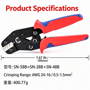 Professional Wire End Ferrule Crimping Plier <b>For</b> VE Type Pin Tube Terminal Electrician Cable Wiring Tool - Product Image 2