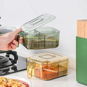 Nouvelle Boîte à Condiments et Épices Hermétique en <span class=keywords><strong>Plastique</strong></span> à 4 Compartiments avec Couvercle et Cuillère pour Rangement de Cuisine - Vente Chaude 2026 - Product Image 4