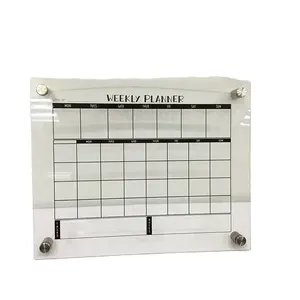 Custom Logo Printing Acrylic Dry Erase Wall Weekly Planner Calendar