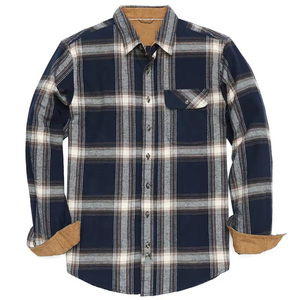 Chemise en flanelle à carreaux décontractée de haute qualité, prix de gros bon marché et chemise à carreaux décontractée de haute qualité pour hommes - Product Image 2