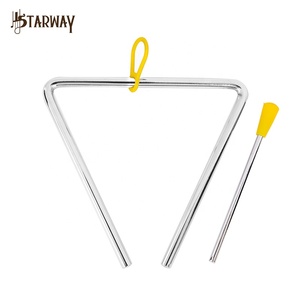 <span class=keywords><strong>Triangle</strong></span> musical de 5/6/7/8 pouces, <span class=keywords><strong>instrument</strong></span> de percussion Orff à main avec marteau pour l'éveil musical des enfants - Product Image 1