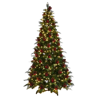 Grand arbre de Noël artificiel à lumière LED colorée pré-éclairé personnalisé pour la décoration de fête à la maison