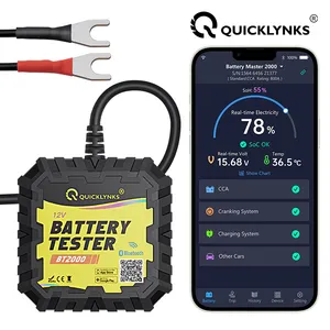 Quicklynks 12V Car Battery Tester BT2000 Automotive 12V Scanner Bluetooths 4.0 Battery Monitor For All Car