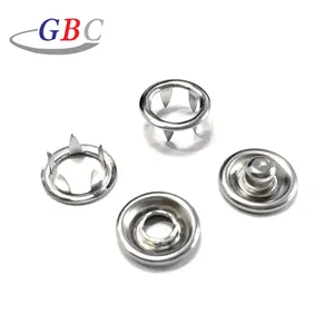 Quảng Đông Nhà Máy Bán Thép Không Gỉ Nickel Vòng <span class=keywords><strong>Prong</strong></span> <span class=keywords><strong>Snap</strong></span> Nút Kim Loại Kích Thước Khác Nhau <span class=keywords><strong>Prong</strong></span> Nút Cho Bé Đóng Cửa - Product Image 2