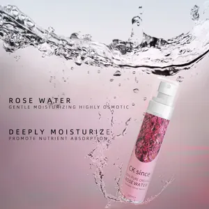 Бесплатный образец Прямая поставка Веганский Rosewater Увлажняющий отбеливающий спрей для лица Питательный уход за кожей Тонер для лица с розовой водой