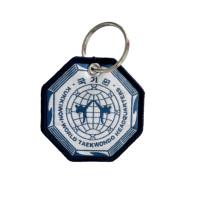 Porte-clés personnalisé avec logo brodé double face, étiquette de clé anime, patchs brodés sur mesure