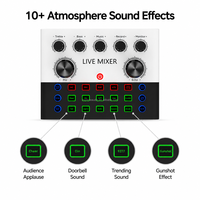 Carte son F993 directe usine, 7 modes de scène, 10 effets, interface audio OTG pour suppression du bruit sans fil/filaire