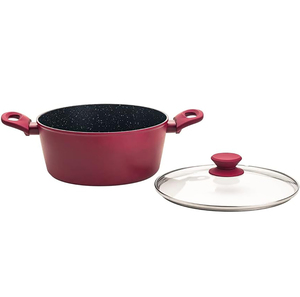 Casserole en céramique antiadhésive de haute qualité, style moderne, compatible induction, pour soupes et ragoûts, en acier forgé - Product Image 2