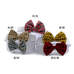 NAMSAN <b>Cat</b> <b>Bow</b> <b>Tie</b> <b>Collar</b> Plaid Adjustable Polyester Classic Style For <b>Cats</b> Medium Size All Seasons Pet Accessory - Product Image 3