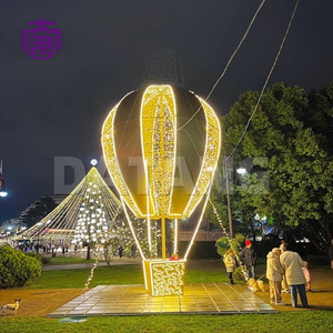 Sculpture lumineuse 3D en forme de montgolfière pour l'éclairage paysager extérieur de Noël dans les parcs, les places publiques, les rues et les parcs à thème - Product Image 2