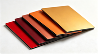 Panneau composite en aluminium de qualité supérieure, revêtement extérieur moderne, revêtement PVDF, ignifuge, antistatique, pour mur extérieur, chambre à coucher