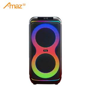 Al06122j Đôi 6 ''Loa Siêu Trầm Xách Tay Home Theatre Đảng Nặng Bass FM Đài Phát Thanh Không Dây Microphone RGB Đèn Xe Đẩy DJ Loa - Product Image 1