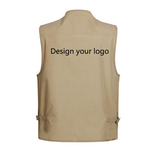 Multi-saku wartawan katun poliester memancing rompi fotografi katun rompi kerja - Product Image 2