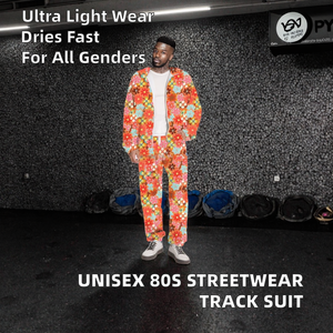 Conjunto Deportivo Unisex de Invierno Estilo Hip Hop de los 80, 2 Piezas, Chaqueta Cortavientos con Cuello Alto, Disfraz de Halloween, Poliéster/Nailon - Product Image 2