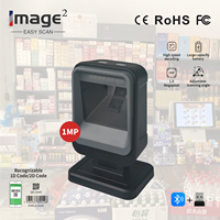 Escáner de Códigos de Barras Omnidireccional 1D 2D QR, Lector de Escritorio con Soporte de Plataforma, Compatible con Data Matrix PDF417 para Comercio Minorista y Supermercados