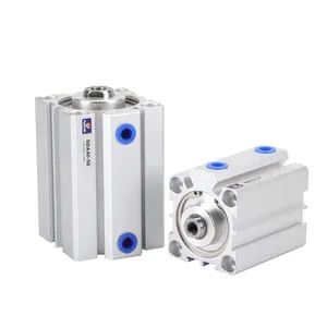 SOVE SDA series thin cylinder bore 12-100 adjustable stroke distance rod end thread pneumatic cylinder price Low