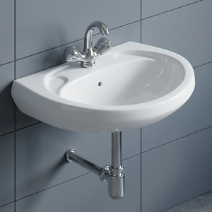 Lavabo de cerámica redondo, lavabo de piedra de una pieza de diseño europeo, lavabo de pedestal de Soporte simple para baños de hotel en casa - Product Image 5