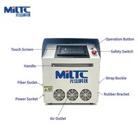 Machine de nettoyage au laser à fibre pulsée portable 100W, refroidie par air, pour l'élimination de la rouille, de la peinture et de l'huile