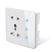 Interrupteur tactile intelligent Tuya/Zigbee US EU et UK, prise murale Wifi multifonction pour maison intelligente